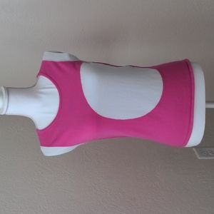Sydney Easton vintage L (fits like S) pink and white polka dot sleeveless blouse
